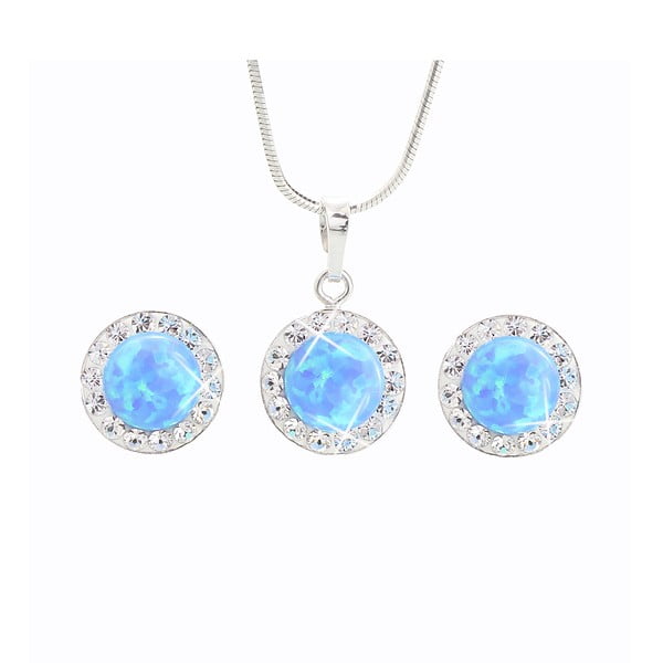 Set náušnic a náhrdelníku Laura Bruni Blue Opal