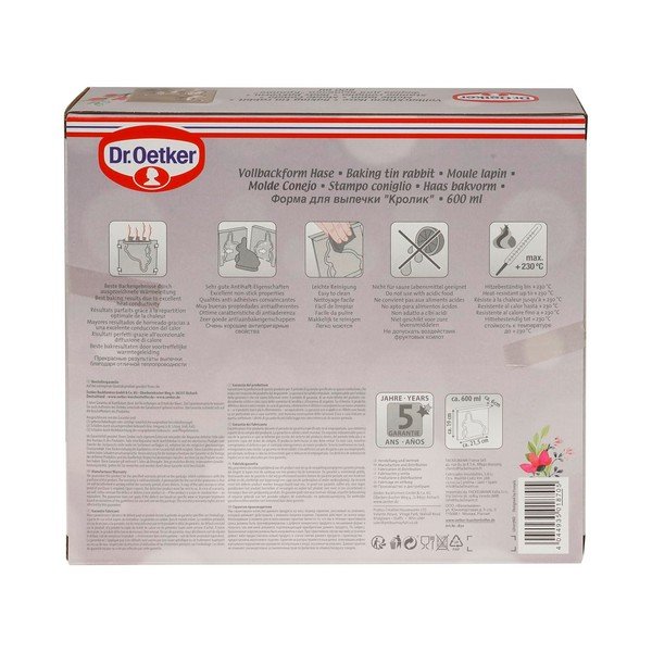 Lihavõttejänes terasest küpsetusvorm, 600 ml - Dr. Oetker-image-3