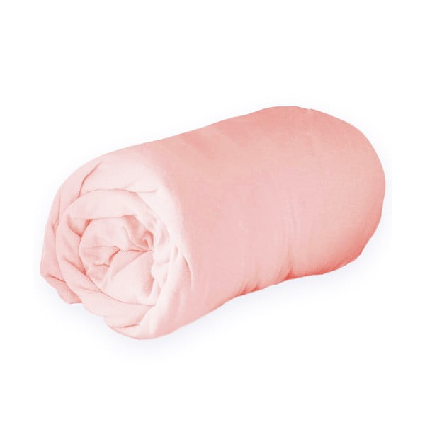 Roosa trikotaažist kummiga lina 160x200 cm Jersy - douceur d'intérieur-image-2