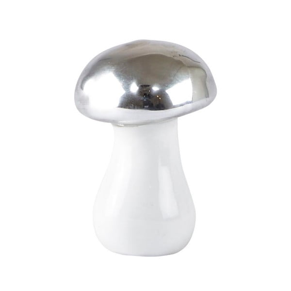 Dekorace keramická houba ve stříbrné barvě KJ Collection 85 mm