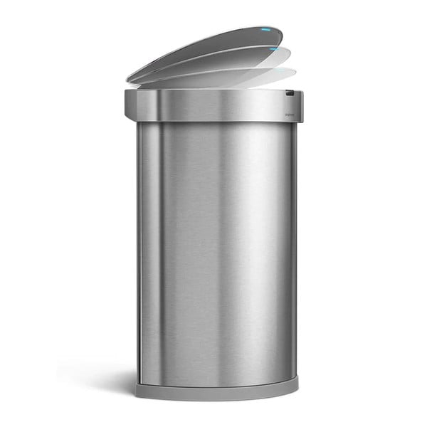 Roostevabast terasest puutevaba prügikast 45 l - simplehuman-image-3