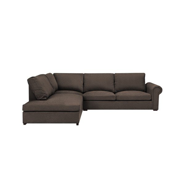 Hnědá rohová pohovka Windsor & Co Sofas Hermes, levý roh