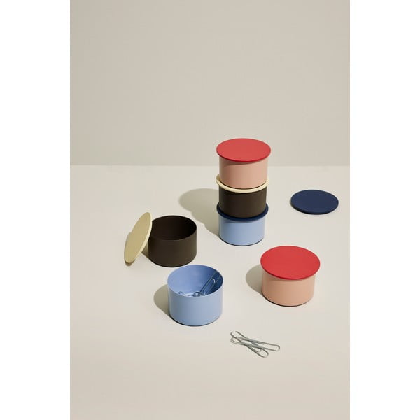 Dekoratiivne metallist hoiukarp kaanega District - Hübsch-image-1