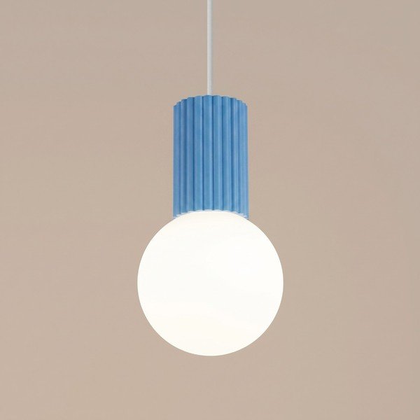 Helesinine opaalklaasist ripplamp ø 12 cm Orbital - Sollux-image-2