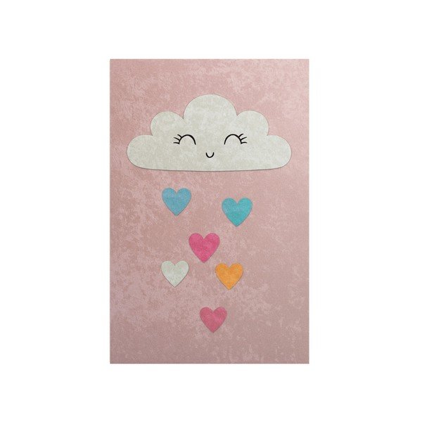 Roosa pestav lastevaip 100x160 cm Clouds - Mila Home