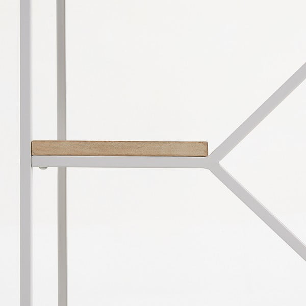 Väike valge raamaturiiul mangopuidust riiulitega Pyke - Kave Home-image-3