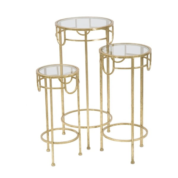 3 kuldse Lorenzo laua komplekt - Mauro Ferretti-image-2