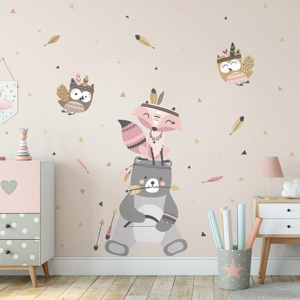 Laste seinakleebised Bear Indian Sweet - Ambiance-image-1