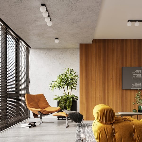 Must laevalgusti klaasist lambivarjundiga ø 12 cm Umerta - Sollux-image-1