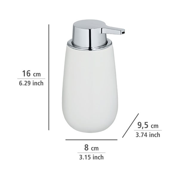 Valge keraamiline seebidosaator Badi - Wenko-image-4