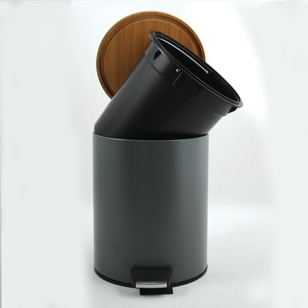 Tumehall terasest prügikast 5 l Adonis - Spirella-image-2