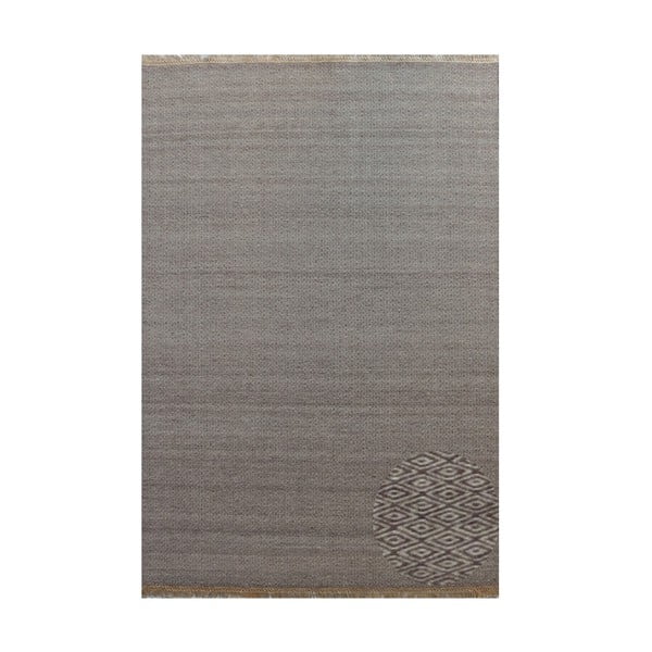 Vlněný koberec Kyla Udek Brown, 80x250 cm