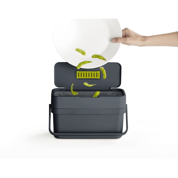 Must kompostitav jäätmekonteiner 4 l Compo - Joseph Joseph-image-3