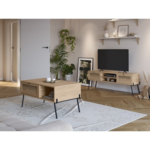 Tammedekooriga diivanilaud 60x100 cm Ecrin - Marckeric-image-1