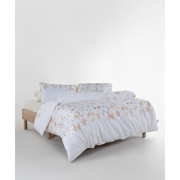 Valge satiin-puuvillast voodipesu üheinimesevoodile 140x200 cm Ivory Garden Floral - Mila Home Luxury-image-2