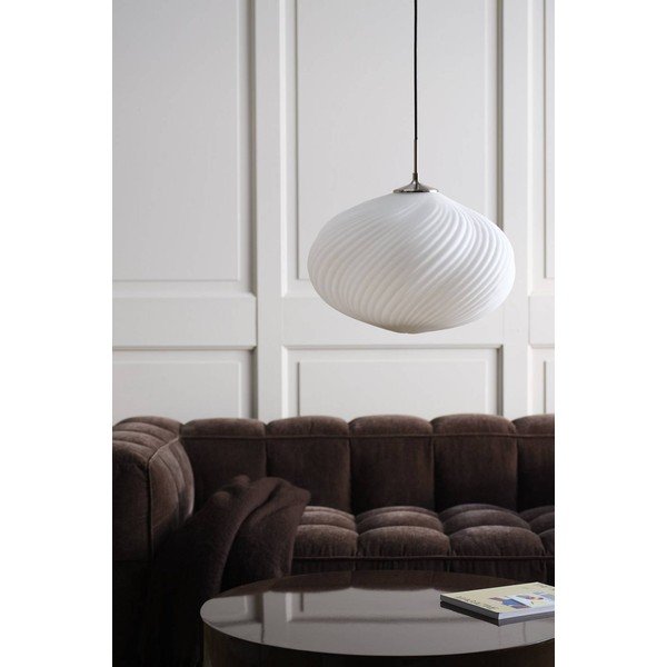 Valge/hõbedane hämardatav opaalklaasist rippvalgusti ø 50 cm Meringue - Jotex-image-2