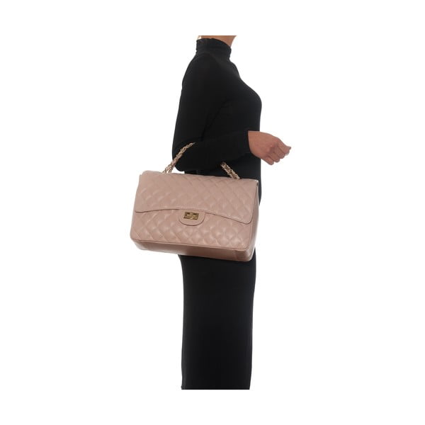 Kožená kabelka Casla, růžová-image-4