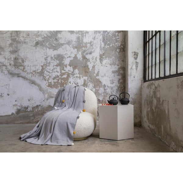 Hall fliisist voodikate 150x200 cm Pom Pom - Mijolnir-image-2