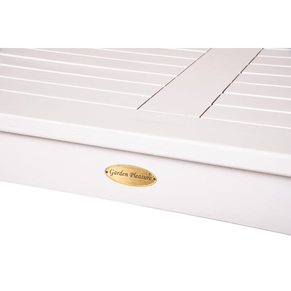 Valge eukalüptipuidust söögilaud 80x165 cm Malmö - Garden Pleasure-image-2