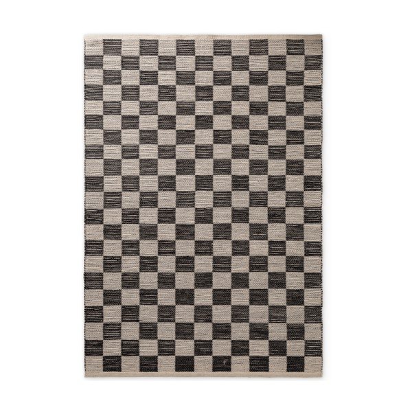 Must/kreemikas käsitsi kootud džuudisegu vaip 200x300 cm Rex - Hanse Home