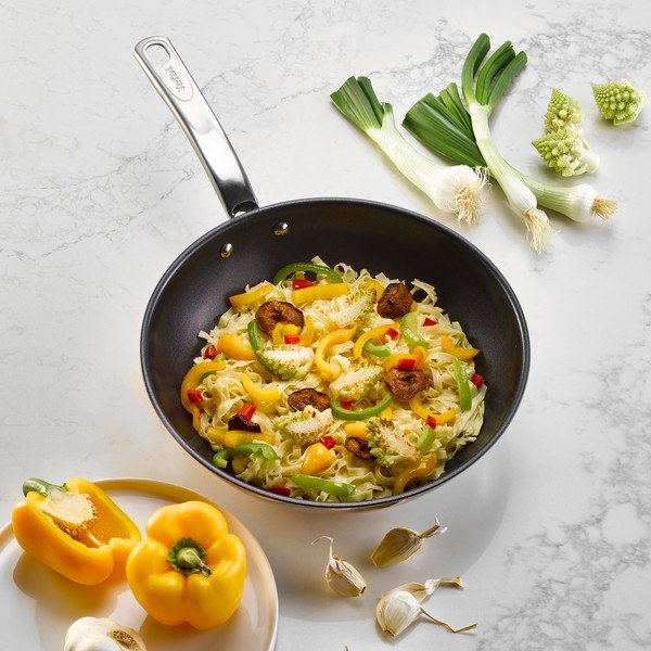 Roostevabast terasest mittenakkuva pinnaga wok-pann  ø 28 cm Intuition B8171944 - Tefal-image-1