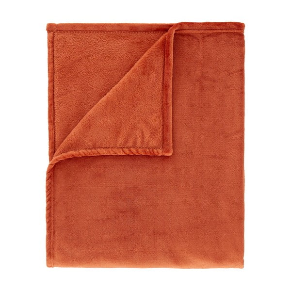 Oranž mikroplüüsist voodikate kaheinimesevoodile 150x200 cm Raschel - Catherine Lansfield-image-4