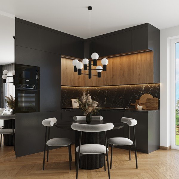 Must rippvalgusti klaasist varjuga Orbital - Sollux-image-1