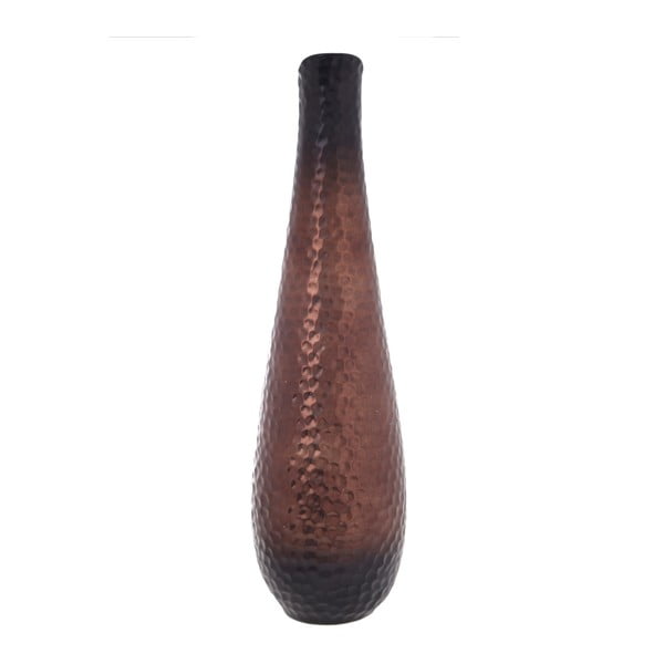 Hnědá keramická váza s metalickými odlesky InArt, výška 39 cm
