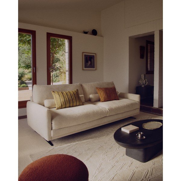 Beež šenillist diivan 240 cm Veliro - Kave Home-image-1