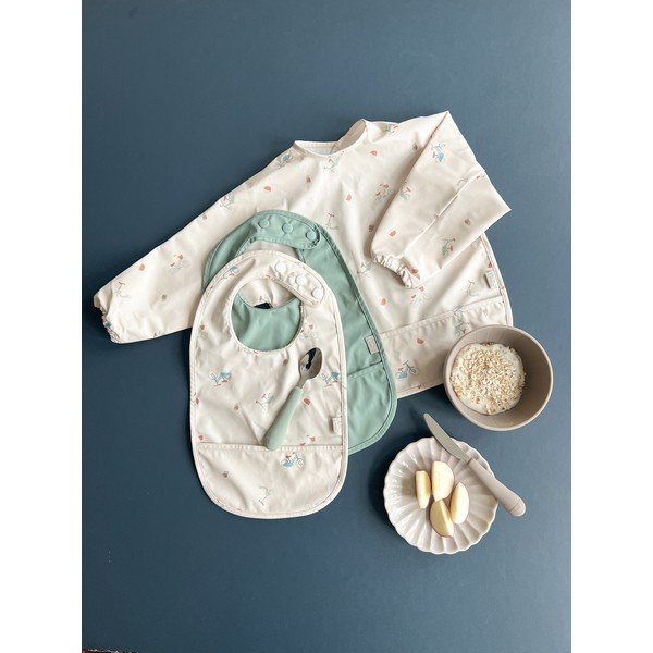 3-osaline pruun/beež silikoonist laste söögiriistade komplekt Olive Mix - Cam Cam Copenhagen-image-2