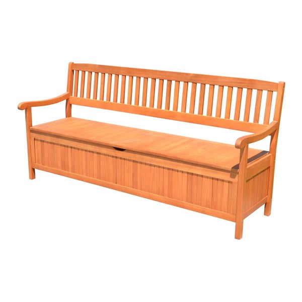 Eukalüptist valmistatud hoiuplatsiga aiapink Houston, pikkus 187 cm - Garden Pleasure-image-1