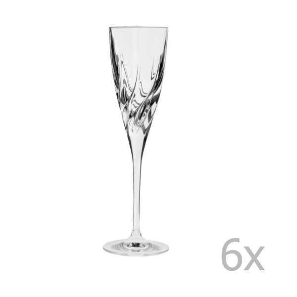 Sada 6 sklenek na šampaňské Crystal Bettina