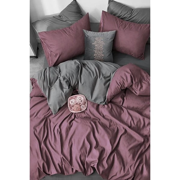 Lilla-hall puuvillane kahekohaline voodilina/ pikendatud voodilina 200x220 cm - Mila Home