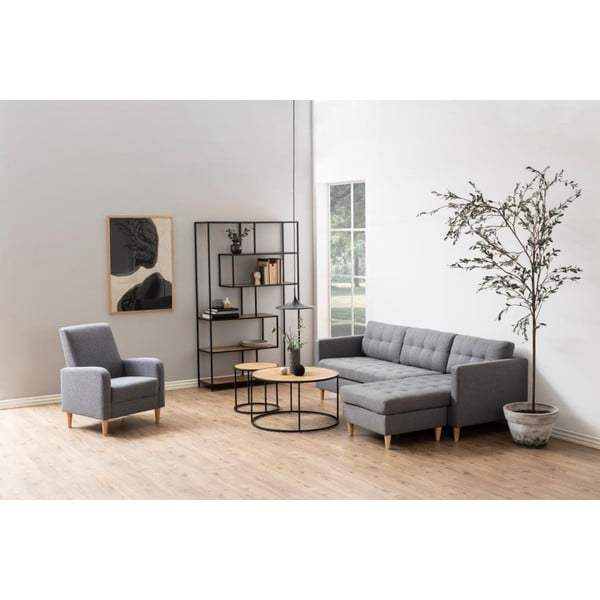 Must tammedekooriga raamaturiiul 114x185 cm Seaford - Actona-image-4