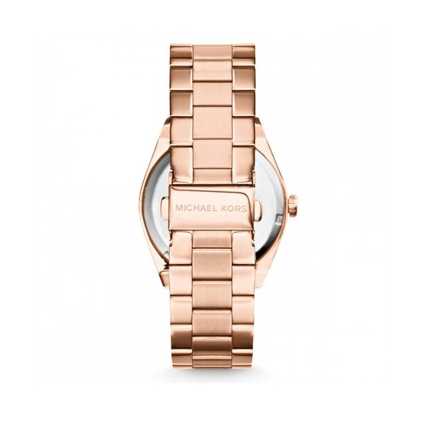 Hodinky v barvě růžového zlata Michael Kors Wood-image-3
