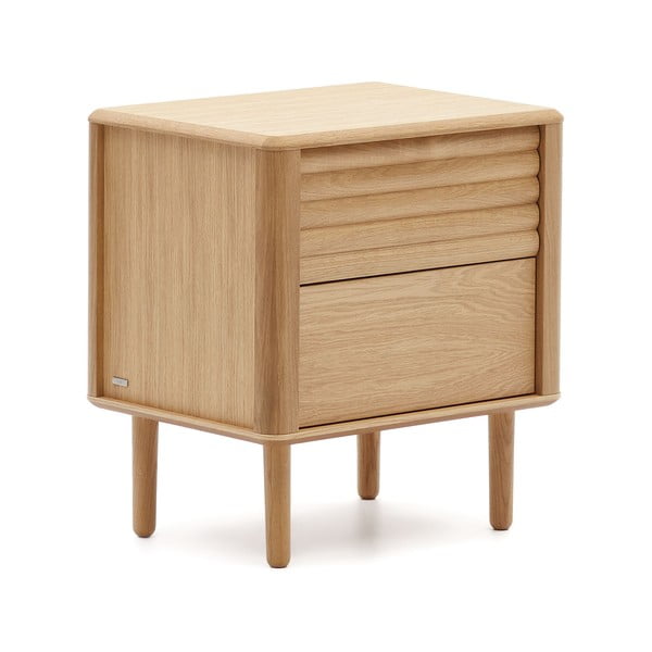 Öökapp pähklipuu dekooriga Lenon - Kave Home-image-2