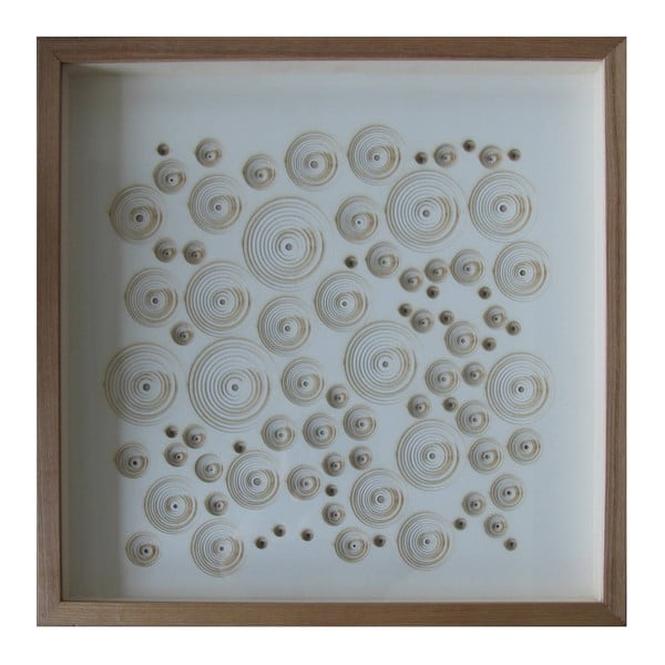 Ručně vyráběná nástěnná dekorace v rámu Vivorum Shells, 60 x 60 cm