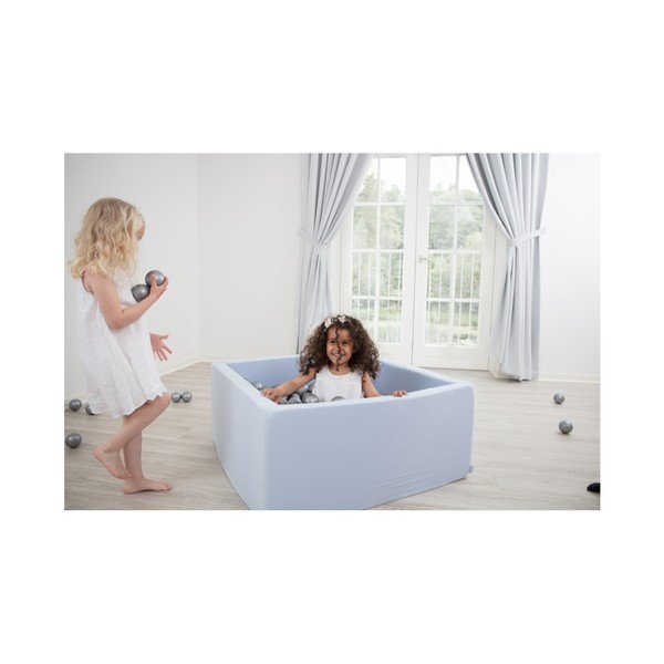 Světle šedý hranatý dětský bazének s 500 balónky Misioo, 110 x 50 cm-image-4