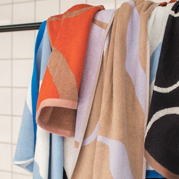 Must ja valge rätik komplektis 2 tk orgaanilisest puuvillast 50x90 cm Nova Arte - Mette Ditmer Denmark-image-3