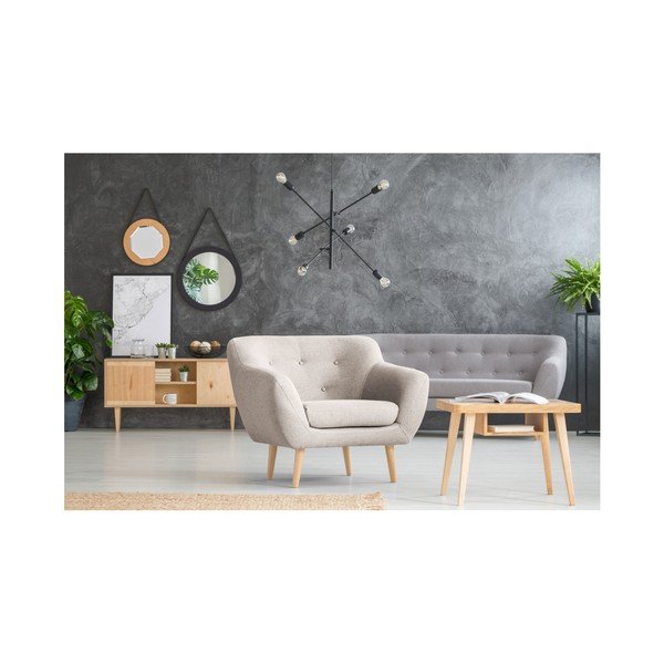 Světle šedé křeslo se světlými nohami Mazzini Sofas Sicile-image-4