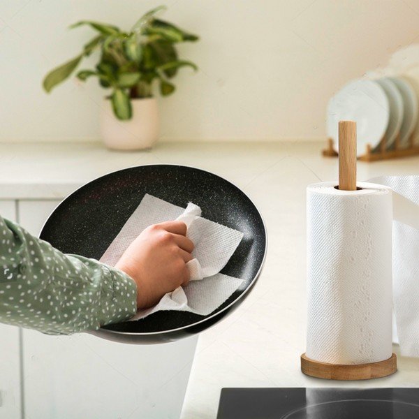 Puidust paberrätikualus naturaalses värvitoonis ø 12 cm Soka - Premier Housewares-image-1