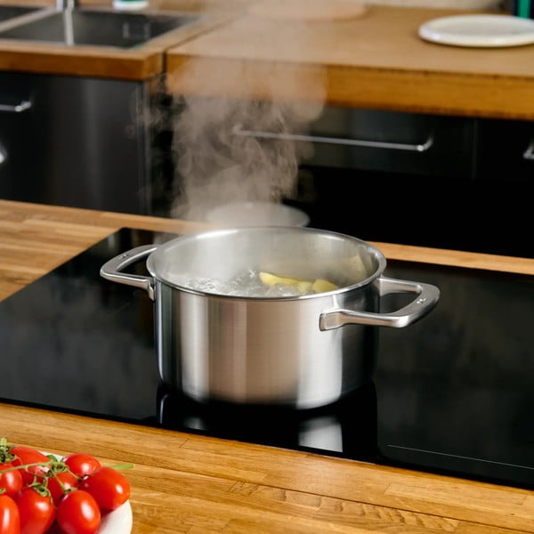 Roostevabast terasest kastrul induktsioonpliidile koos kaanega 4 l Lucca 3.0 - FABINI-image-1