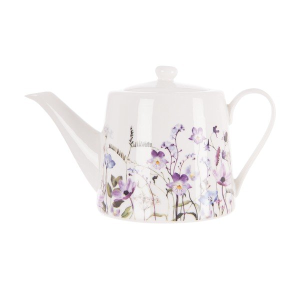Valge/lilla portselanist teekann 1 l Louka - Orion-image-3