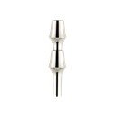 Läikiv hõbedane metallvaas (kõrgus 11 cm) BMF - STOFF Nagel