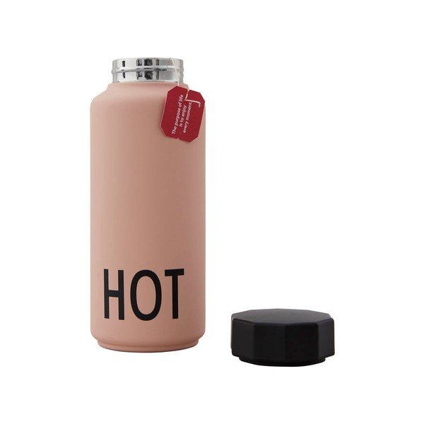 Roosa termopudel, 500 ml Hot - Design Letters-image-3