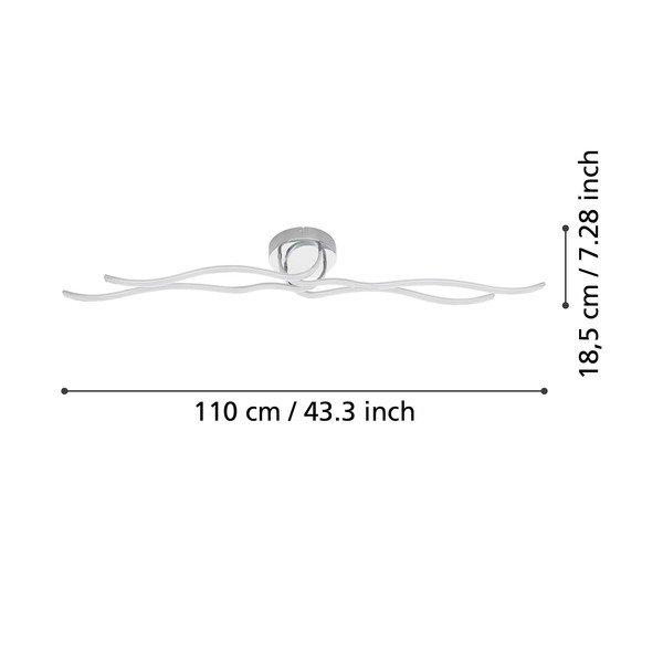 Hõbedane LED laevalgusti 16x108,5 cm RONCADE - EGLO-image-2
