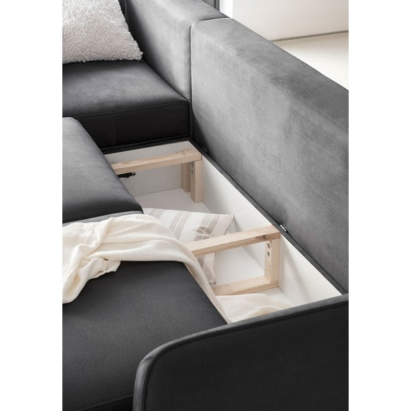 Tumehall sametist lahtikäiv/sahtliga nurgadiivan (vasak nurk/lamamisosaga) Silva – ELTAP-image-3