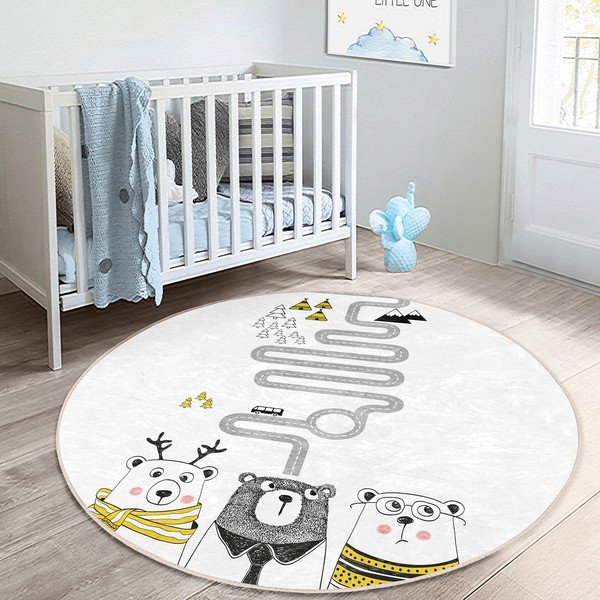 Valge laste vaip ø 100 cm Comfort - Mila Home-image-2