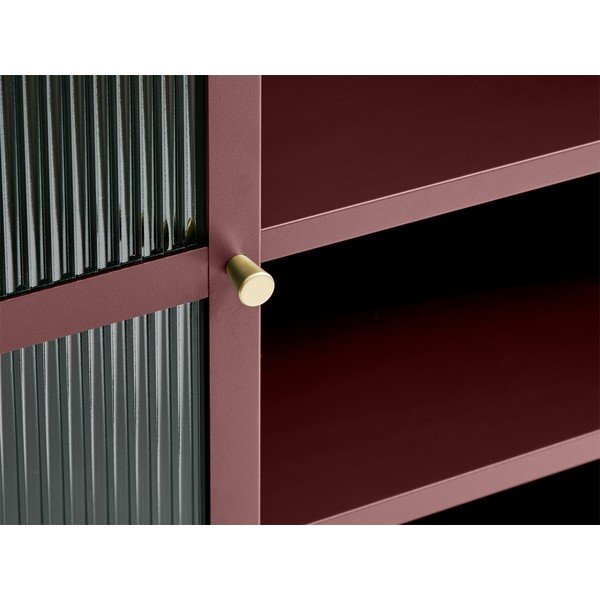 Punane metallist vitriinkapp 111x140 cm Bronco – Unique Furniture-image-1