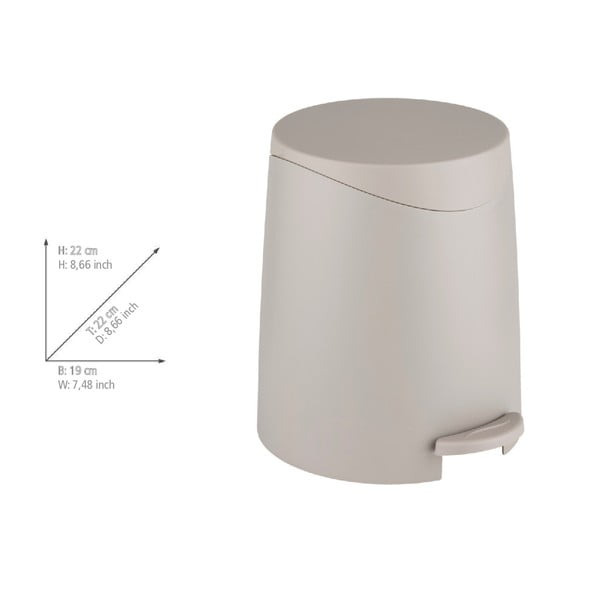 Beež prügikast 3 l Portes - Allstar-image-3